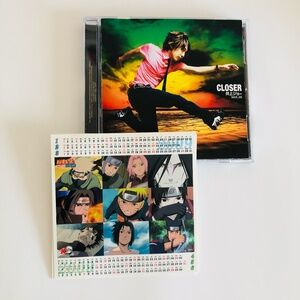 Inoue Joe Closer CD Naruto Shippuden Anime Song Karaoke Mini Naruto Calendar